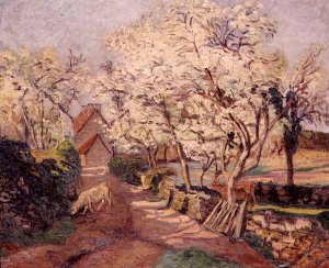 Plum Trees in Blossom