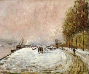 Quai Saint Bernard in the Snow