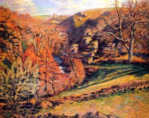 Landscape of Creuse at spring