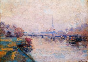 The Banks Of The Seine At Paris