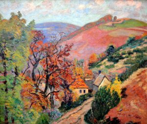 Landscape of Creuse at spring